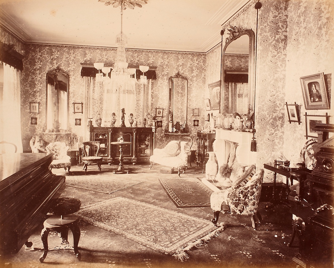 Drawing room, Clifton, Kirribilli Point, around 1888 / photographer unknown